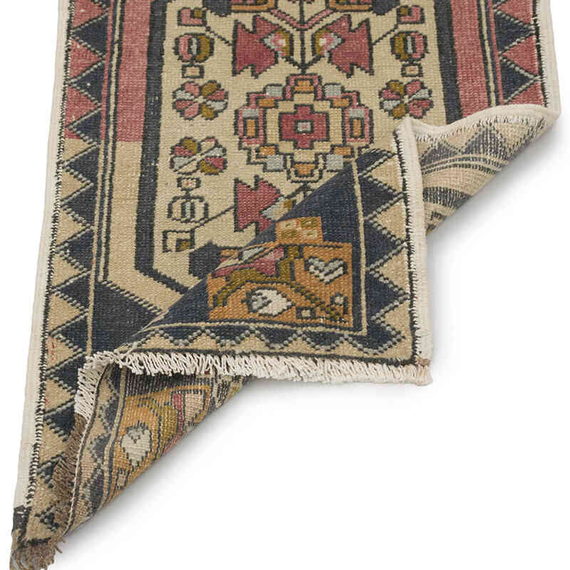 Vintage Turkish Hand-Knotted Rug - 1' 9" x 3' 3" (21" x 39") - K0083430