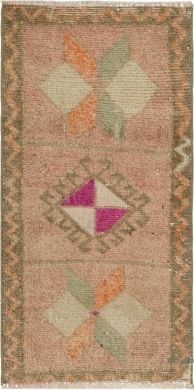 El Dokuma Vintage Halı - 44 cm x 86 cm