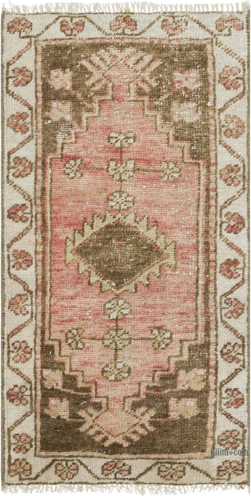 El Dokuma Vintage Halı - 42 cm x 80 cm - K0083435