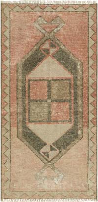 El Dokuma Vintage Halı - 50 cm x 98 cm