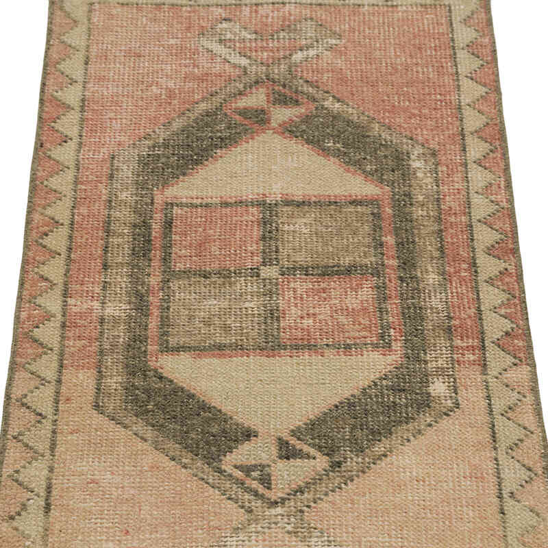 Vintage Turkish Hand-Knotted Rug - 1' 8" x 3' 3" (20" x 39") - K0083436