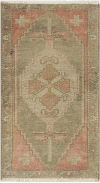 El Dokuma Vintage Halı - 47 cm x 86 cm