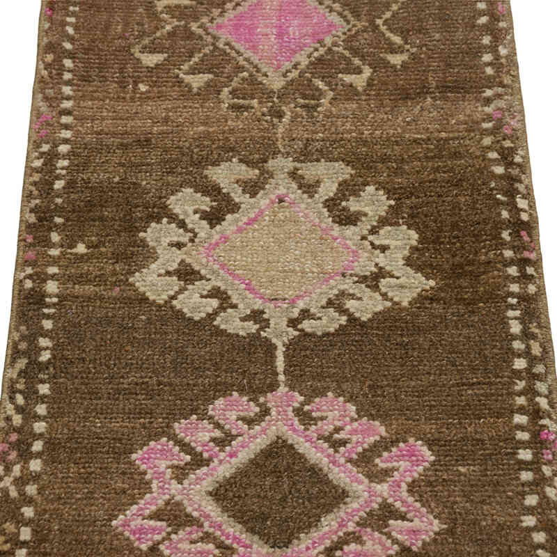 El Dokuma Vintage Halı - 43 cm x 84 cm - K0083441