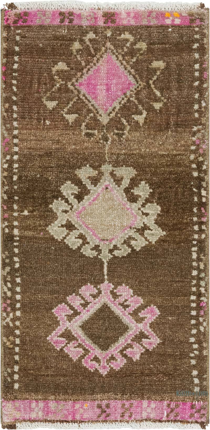 El Dokuma Vintage Halı - 43 cm x 84 cm - K0083441
