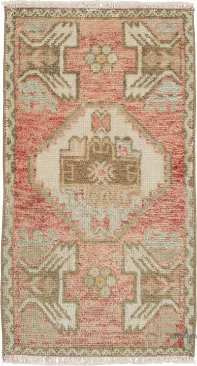 Alfombra Vintage Turca Anudada a Mano - 46 cm x 82 cm