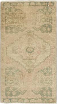 Vintage Turkish Hand-Knotted Rug - 1' 7" x 2' 9" (19" x 33")