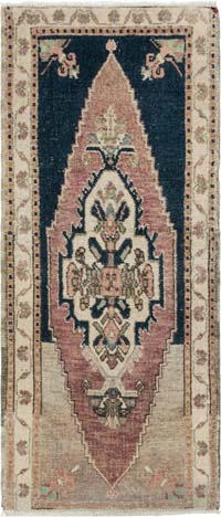 El Dokuma Vintage Halı - 49 cm x 115 cm