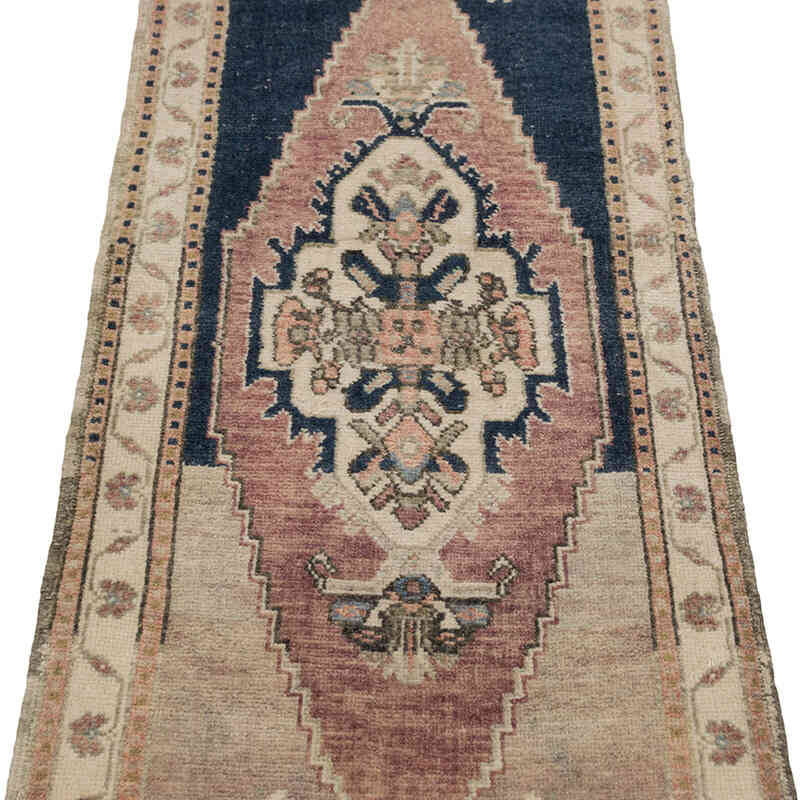 El Dokuma Vintage Halı - 49 cm x 115 cm - K0083447