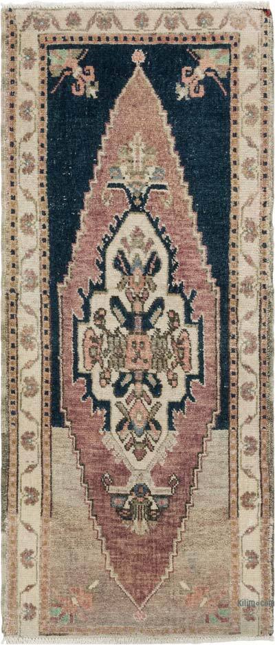 Alfombra Vintage Turca Anudada a Mano - 49 cm x 115 cm