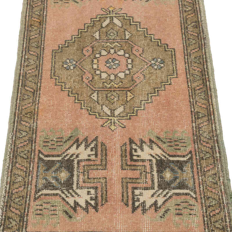 El Dokuma Vintage Halı - 49 cm x 109 cm - K0083449