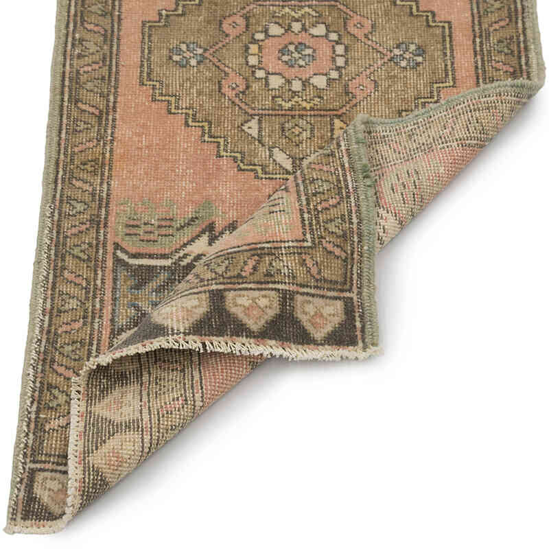 El Dokuma Vintage Halı - 49 cm x 109 cm - K0083449