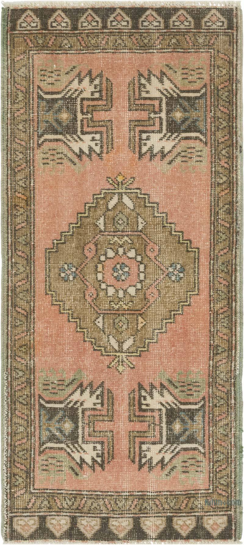 El Dokuma Vintage Halı - 49 cm x 109 cm - K0083449