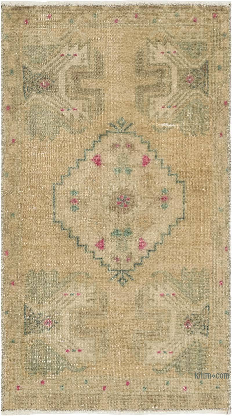 Alfombra Vintage Turca Anudada a Mano - 49 cm x 86 cm - K0083450