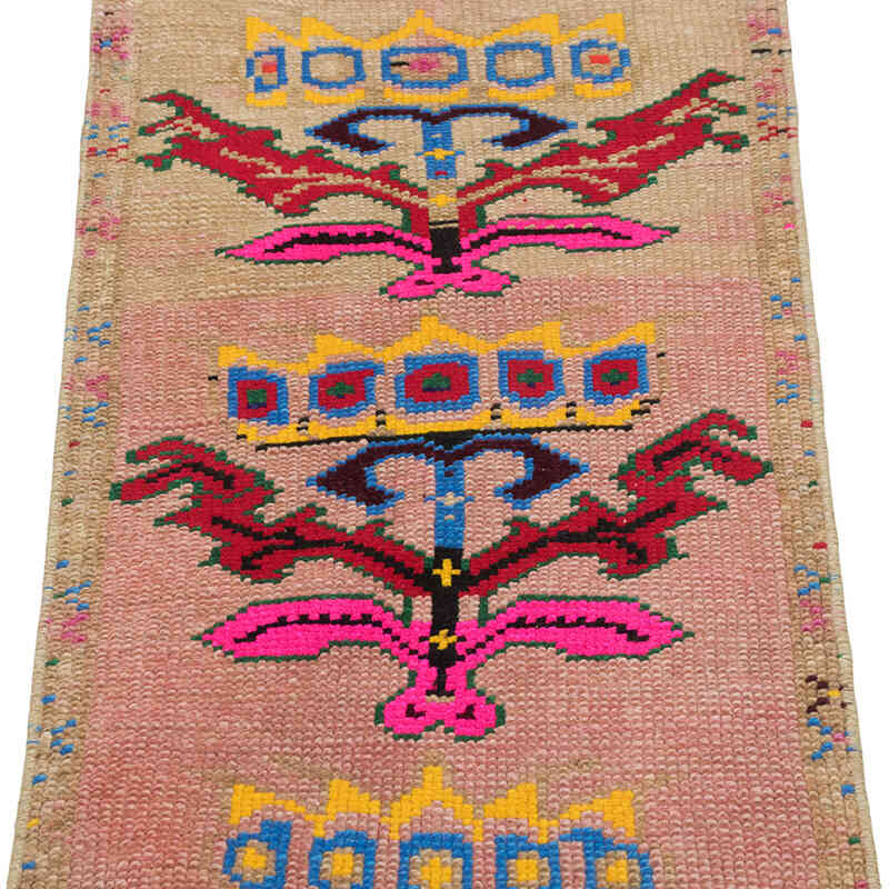 Alfombra Vintage Turca Anudada a Mano - 44 cm x 93 cm - K0083451