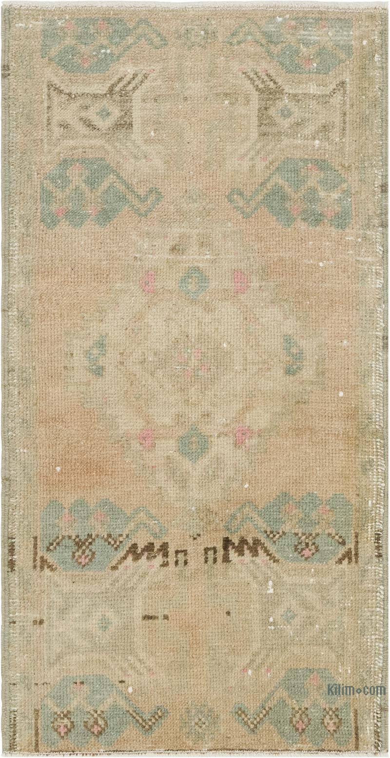 El Dokuma Vintage Halı - 44 cm x 86 cm - K0083454