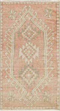 El Dokuma Vintage Halı - 53 cm x 94 cm