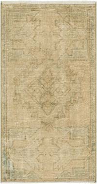 Vintage Turkish Hand-Knotted Rug - 1' 7" x 3'  (19" x 36")