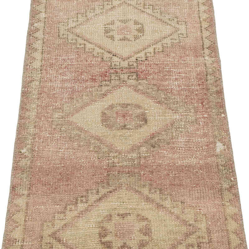 Alfombra Vintage Turca Anudada a Mano - 48 cm x 109 cm - K0083461