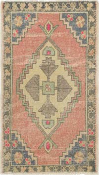 El Dokuma Vintage Halı - 54 cm x 94 cm