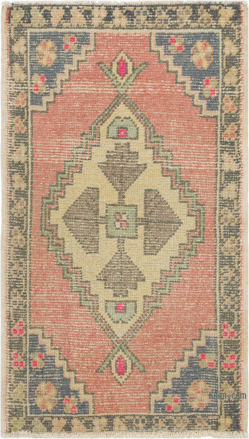 El Dokuma Vintage Halı - 54 cm x 94 cm - K0083463