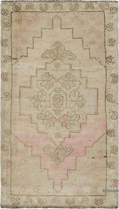 Alfombra Vintage Turca Anudada a Mano - 55 cm x 94 cm