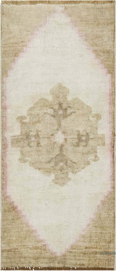 Vintage Turkish Hand-Knotted Rug - 1' 3" x 2' 11" (15" x 35")