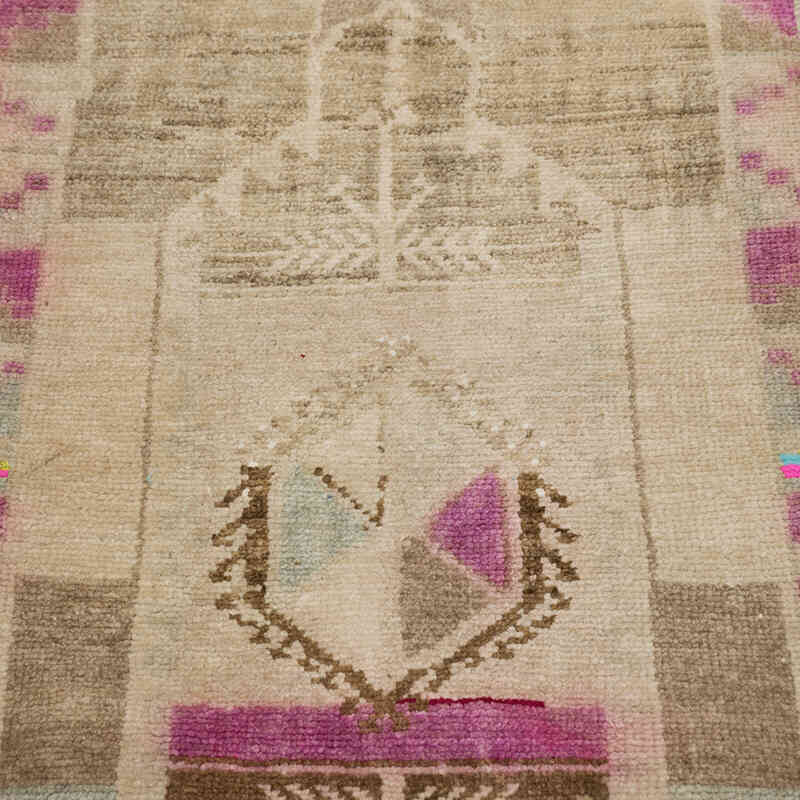 El Dokuma Vintage Halı - 52 cm x 72 cm - K0083467