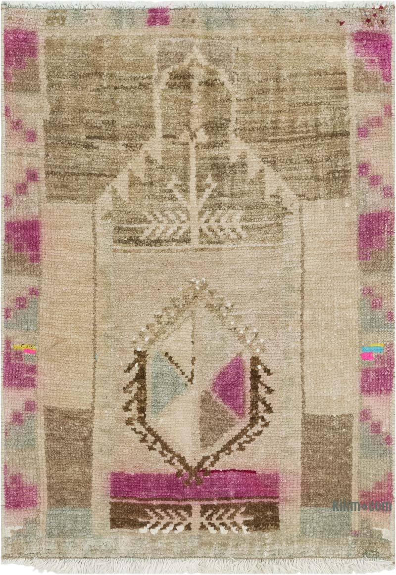 El Dokuma Vintage Halı - 52 cm x 72 cm - K0083467