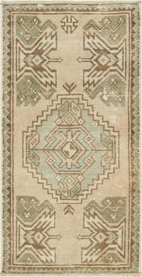 El Dokuma Vintage Halı - 48 cm x 93 cm