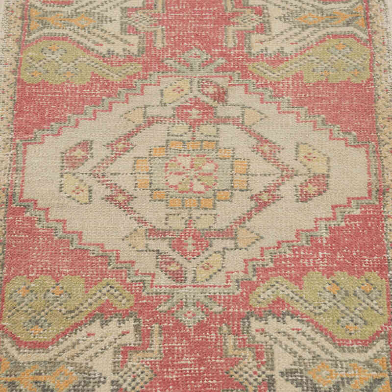 El Dokuma Vintage Halı - 55 cm x 102 cm - K0083469