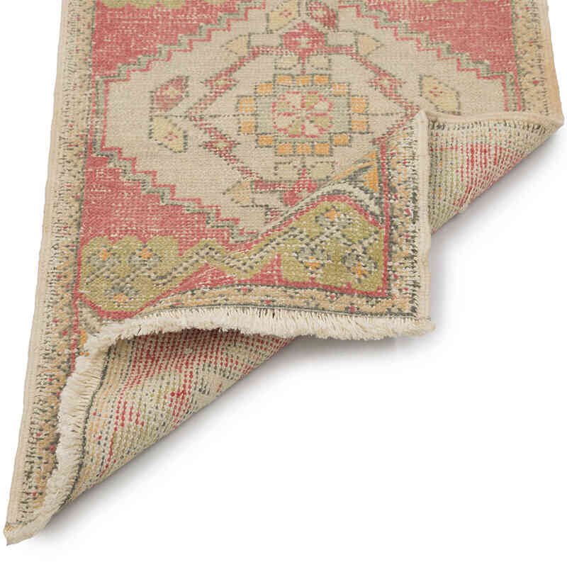 El Dokuma Vintage Halı - 55 cm x 102 cm - K0083469
