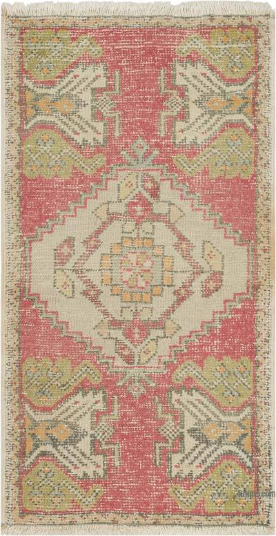El Dokuma Vintage Halı - 55 cm x 102 cm