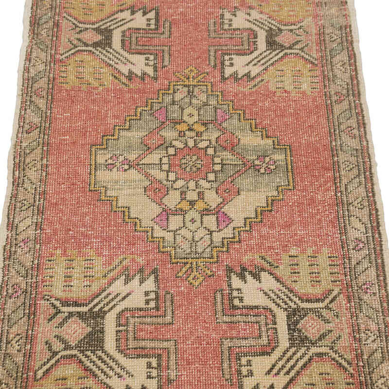Alfombra Vintage Turca Anudada a Mano - 53 cm x 104 cm - K0083470