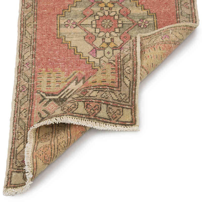 Alfombra Vintage Turca Anudada a Mano - 53 cm x 104 cm - K0083470