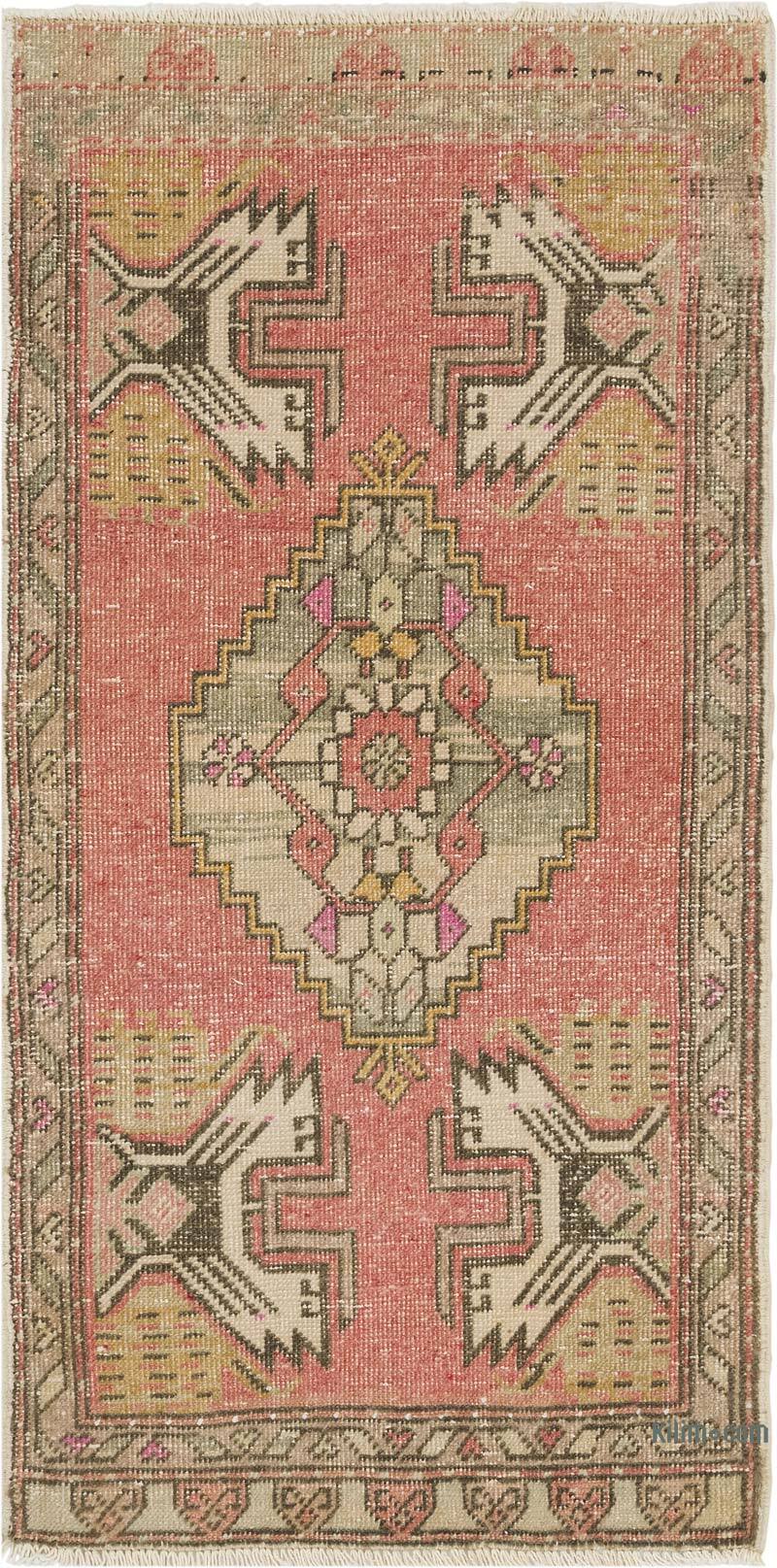 Alfombra Vintage Turca Anudada a Mano - 53 cm x 104 cm - K0083470