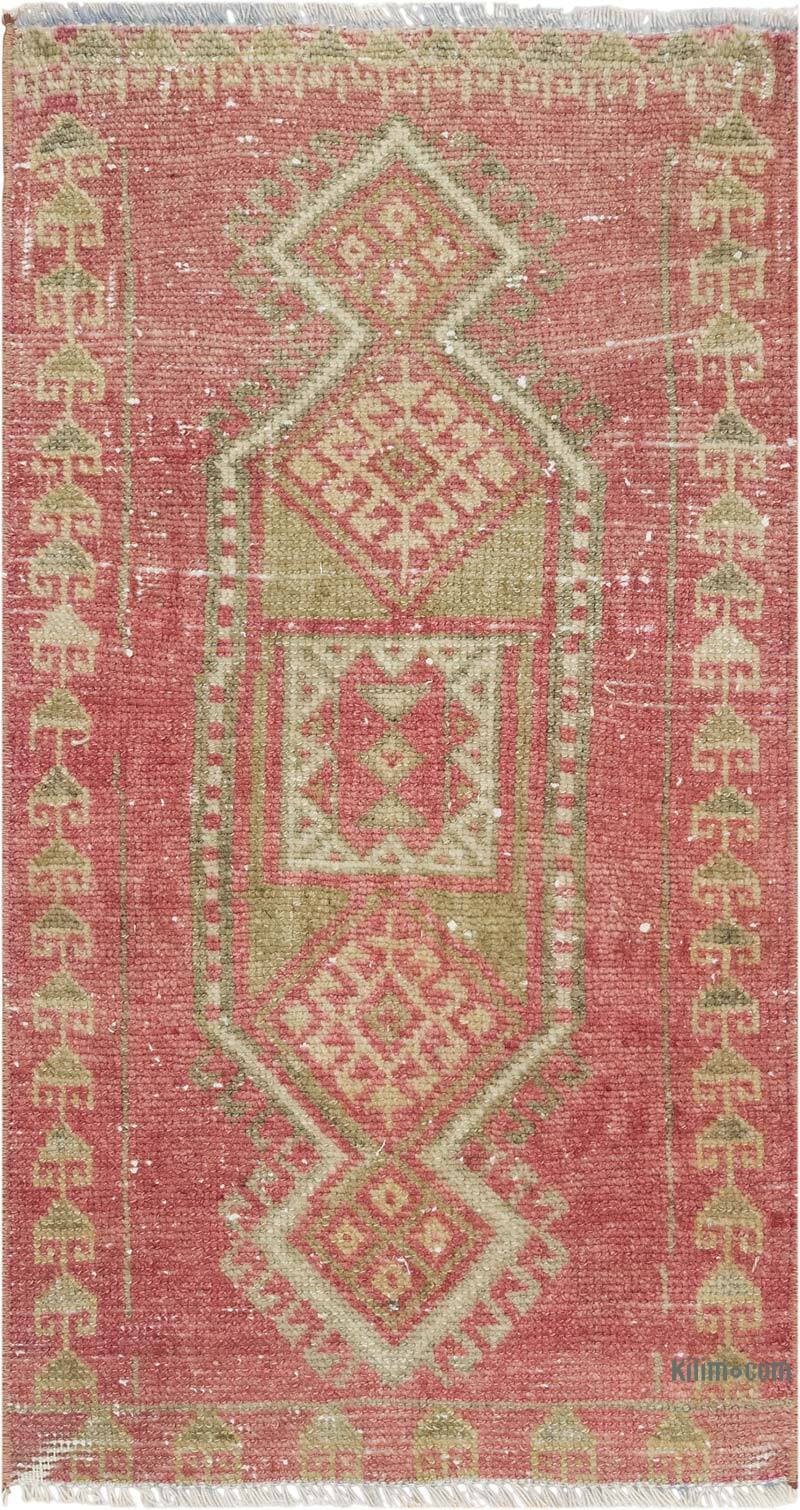 Alfombra Vintage Turca Anudada a Mano - 42 cm x 79 cm - K0083471