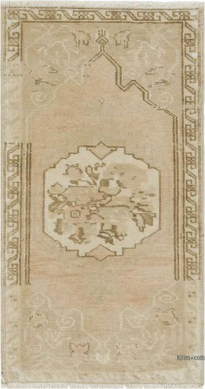 Vintage Turkish Hand-Knotted Rug - 1' 8" x 3' 1" (20" x 37")