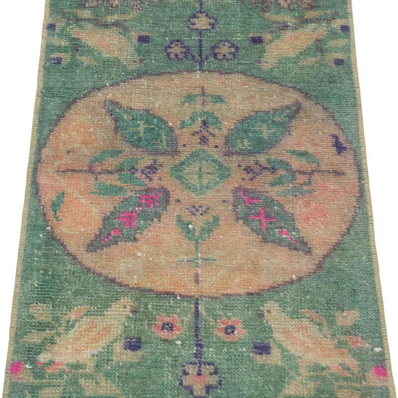 Vintage Turkish Hand-Knotted Rug - 1' 3" x 2' 11" (15" x 35") - K0083473