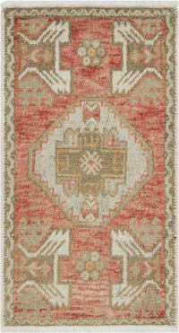 Alfombra Vintage Turca Anudada a Mano - 46 cm x 86 cm