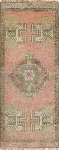 Vintage Turkish Hand-Knotted Rug - 1' 6" x 3' 8" (18" x 44")