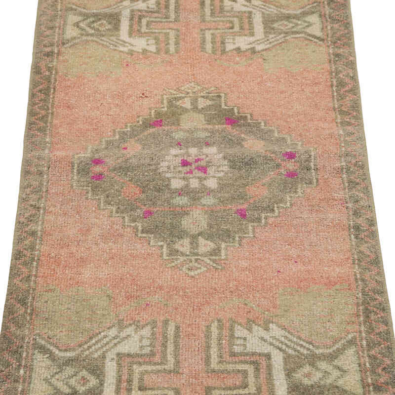 Alfombra Vintage Turca Anudada a Mano - 46 cm x 113 cm - K0083478