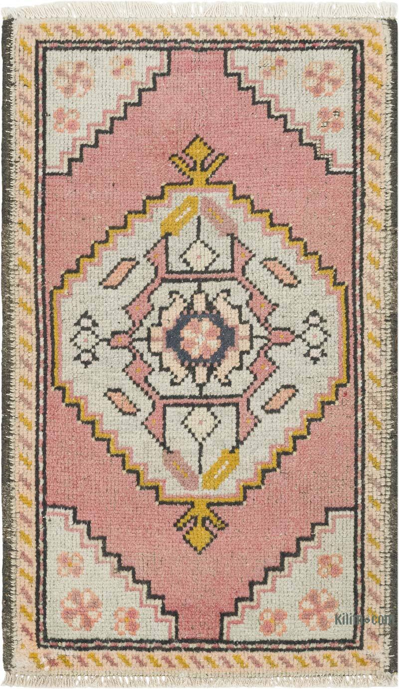 El Dokuma Vintage Halı - 51 cm x 86 cm - K0083484