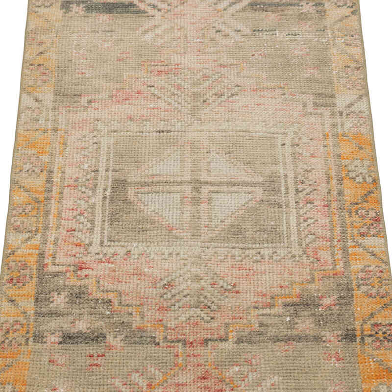 El Dokuma Vintage Halı - 49 cm x 90 cm - K0083485