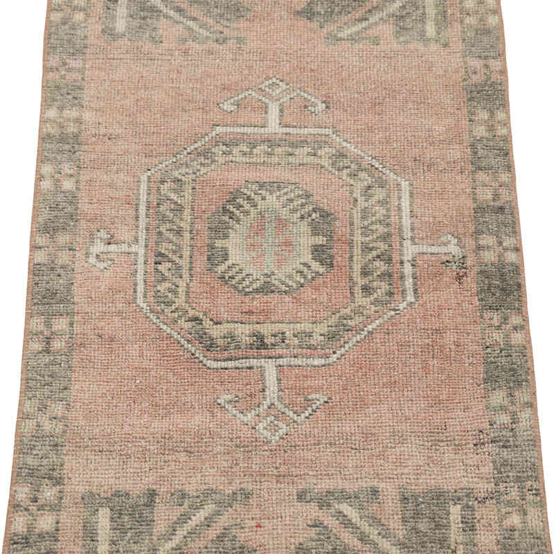 Alfombra Vintage Turca Anudada a Mano - 46 cm x 103 cm - K0083486