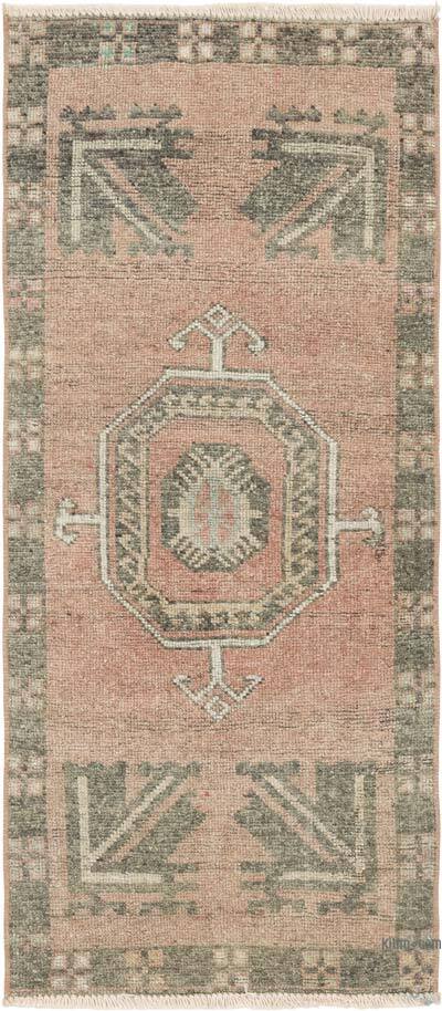Vintage Turkish Hand-Knotted Rug - 1' 6" x 3' 5" (18" x 41")