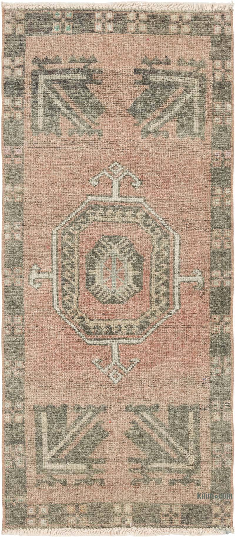 Alfombra Vintage Turca Anudada a Mano - 46 cm x 103 cm - K0083486