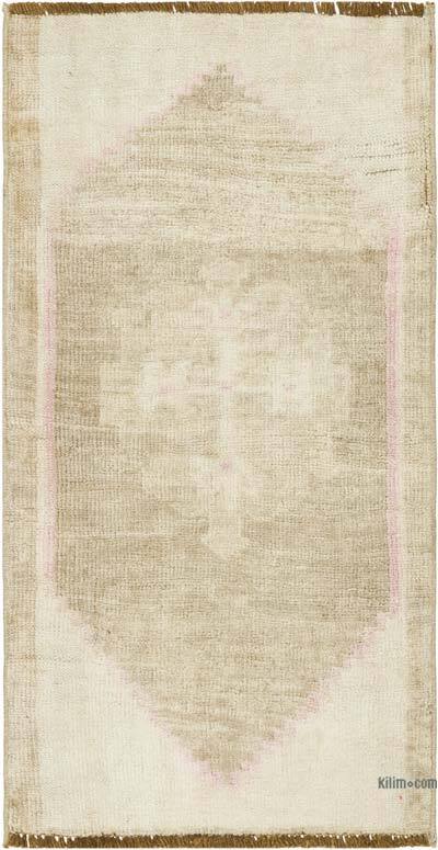 El Dokuma Vintage Halı - 46 cm x 85 cm