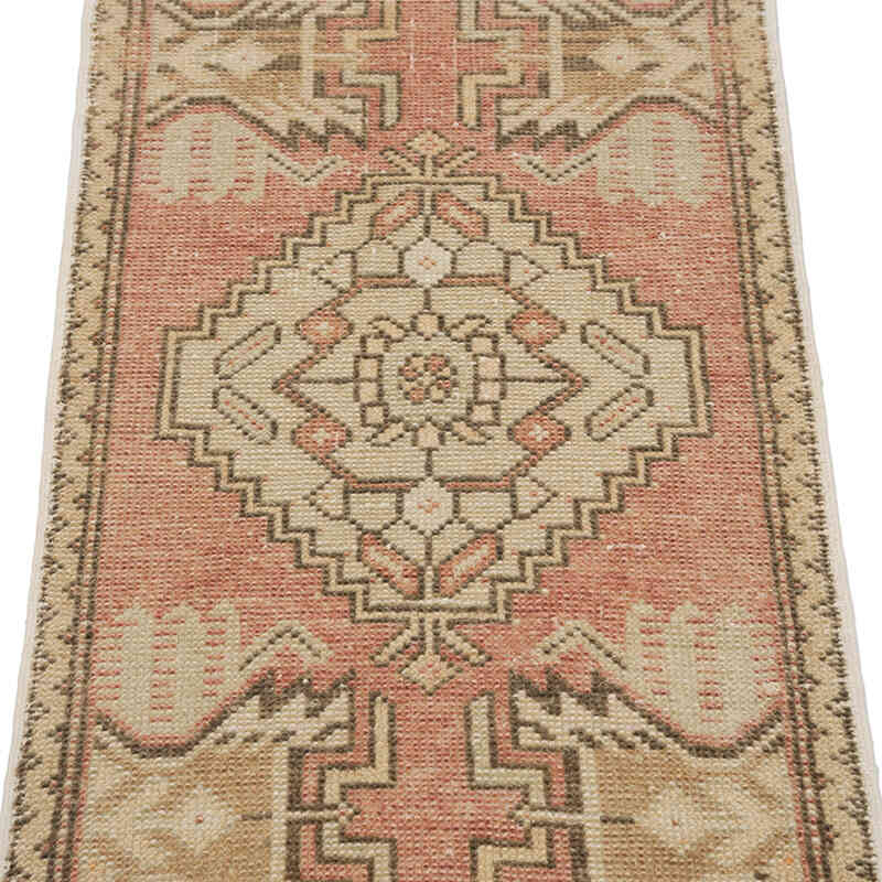 El Dokuma Vintage Halı - 46 cm x 90 cm - K0083489