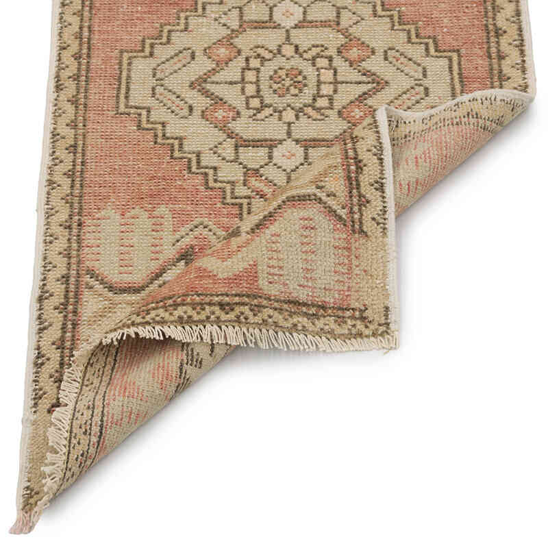 El Dokuma Vintage Halı - 46 cm x 90 cm - K0083489