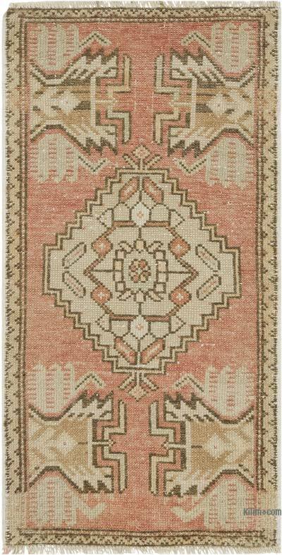 Alfombra Vintage Turca Anudada a Mano - 46 cm x 90 cm